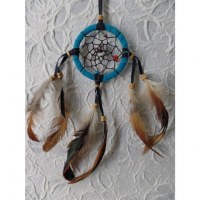 Petit dreamcatcher yaki bleu clair