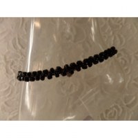 Bracelet de cheville perles noires