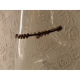Bracelet de cheville perles vieux bronze
