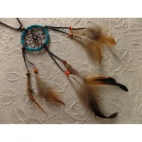 Collier dreamcatcher turquoise Kaws