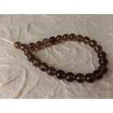 Bracelet mala obsidienne fumée