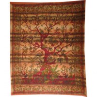 Maxi tenture arbre de vie orange