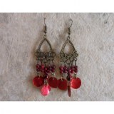 Pendants d'oreilles rouges Anchali 