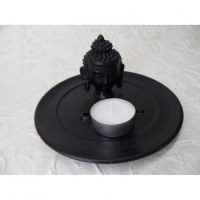 Porte encens noir tête de Bouddha