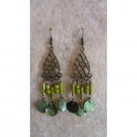 Pendants d'oreilles Hansa vert