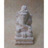 Statuette en pierre reconstituée Ganesh blanc