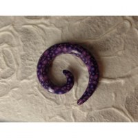 Elargisseur d'oreille spirale violette