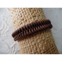 Bracelet tresse africaine marron