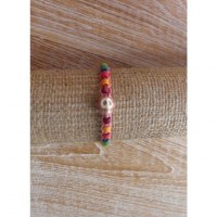 Bracelet macramé rose skull