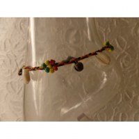 Bracelet cheville shell rasta vert