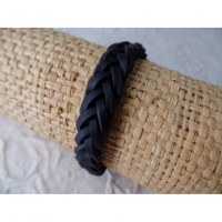 Bracelet natté noir