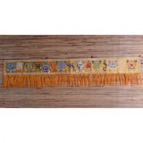 Broderie tibétaine jaune or Om mani tashi