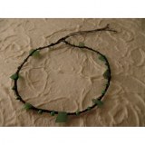 Bracelet cheville hin noir/vert