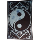 Tenture yin yang noir/bleu