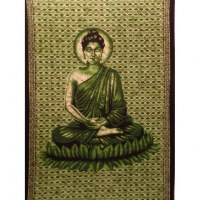 Tenture Buddha zen vert marbré