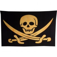 Tenture jolly roger noir et jaune