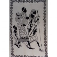 Tenture noir et blanc african women