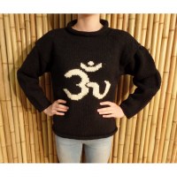 Pull noir Aum fin