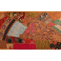 Tenture indienne Pendjab abricot