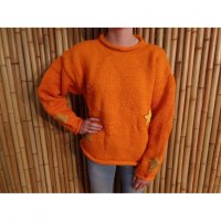 Pull orange Pekapeka étoiles