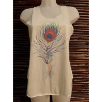 Débardeur plume de paon