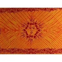 Tenture orange le soleil