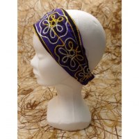 Bandeau/fichu floral violet