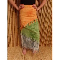 Jupe longue Maya Bay orange/vert/gris