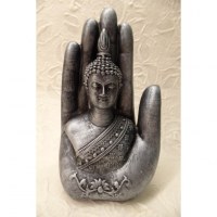 Main de Bouddha gris argent