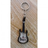 Porte clés noir/blanc guitare Beatles