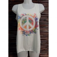 Débardeur peace and love pastel