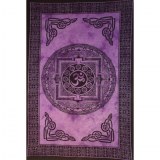 Tenture mandala Aum violet