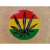 Autocollant feuille à fumer rasta