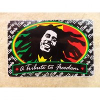 Autocollant rectangle Bob Marley 3