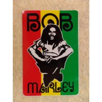 Autocollant rectangle Bob Marley 1