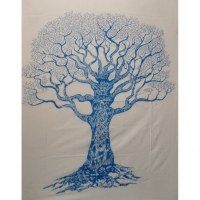 Tenture maxi Pan'oramixe blanche et bleue