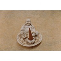 Porte encens blanc Bouddha chinois 