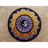 Patch yin yang fleur de lotus