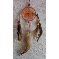 Mini dreamcatcher orange ne'ti