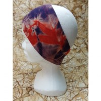 Bandeau marine/rouge effet tie and dye