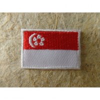 Mini écusson drapeau Singapour