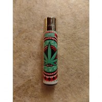 Briquet feuille turquoise